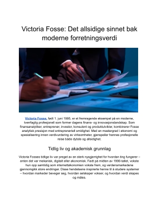 Victoria Fosse_ Det allsidige sinnet bak moderne forretningsverdi