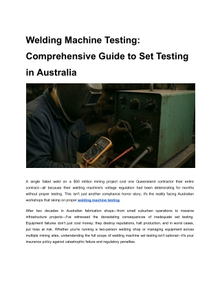 Welding Machine Testing_ Comprehensive Guide to Set Testing in Australia