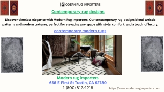 Contemporary rug designs