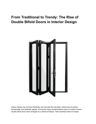 From Traditional to Trendy_ The Rise of Double Bifold Doors in Interior Design