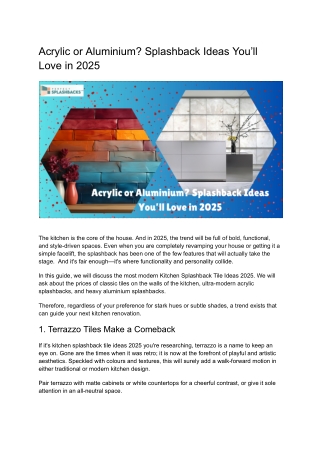 Acrylic or Aluminium_ Splashback Ideas You’ll Love in 2025