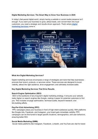 Digital Marketing Services_ The Smart Way to Grow Your Business in 2025