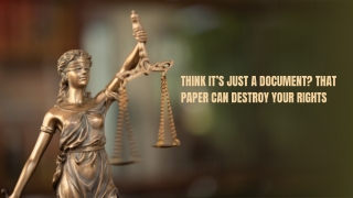 Think It’s Just a Document That Paper Can Destroy Your Rights
