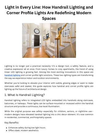 light in every line how handrail lighting