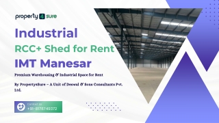 Industrial RCC   Shed for Rent in IMT Manesar – Ready to Move Units