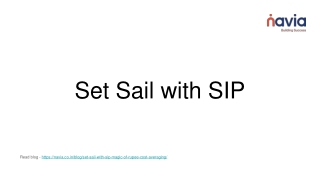 Set Sail with SIP