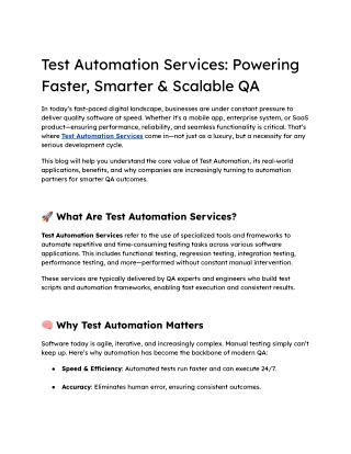 Test Automation Services_ Powering Faster, Smarter & Scalable QA