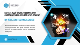 Elevate Your Online Presence with Custom Web and Web App Development