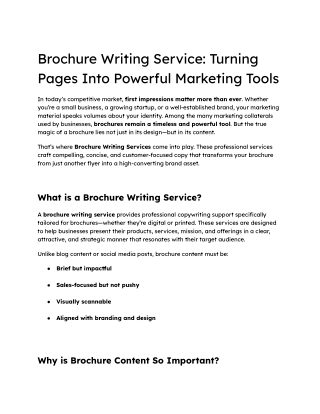 Brochure Writing Service_ Turning Pages Into Powerful Marketing Tools