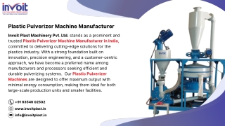 Plastic Pulverizer Machine Manufacturer