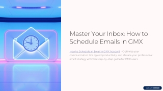 Master Your Inbox How to Schedule Emails in GMX