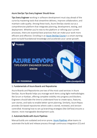 Azure DevOps Training in Hyderabad | Azure DevOps Course