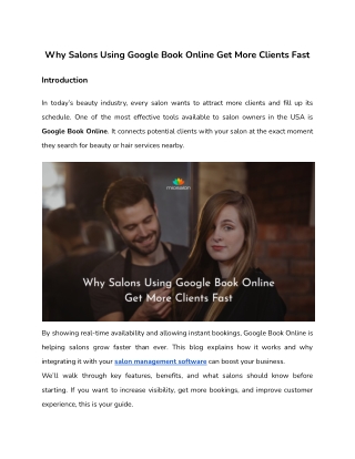 Why Salons Using Google Book Online Get More Clients Fast