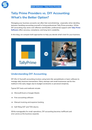 siddh software tally prime providers