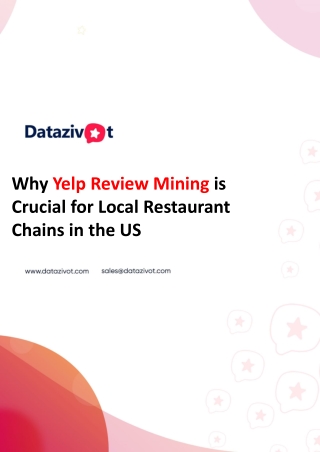 Why Yelp Review Mining is Crucial for Local Restaurant Chains in the US