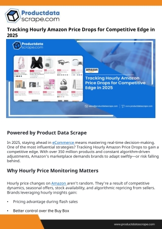 Tracking Hourly Amazon Price Drops for Competitive Edge in 2025