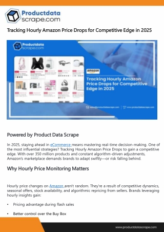 Tracking Hourly Amazon Price Drops for Competitive Edge in 2025