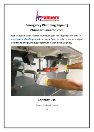 Emergency Plumbing Repair | Plumbernuneaton.com