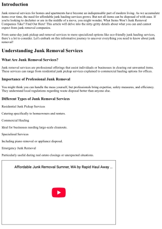 What Items Won’t Junk Removal Companies Take? Find Out Here!