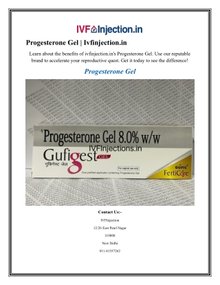 Progesterone Gel Ivfinjection.in