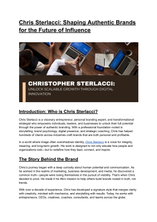 chris sterlacci shaping authentic brands