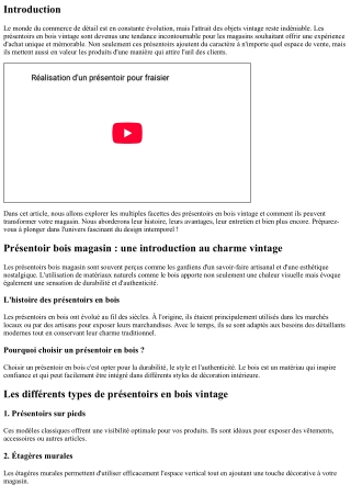 Présentoirs en bois vintage : un charme intemporel pour votre magasin