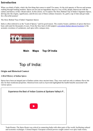 The Story Behind 'Top of India's' Signature Spices