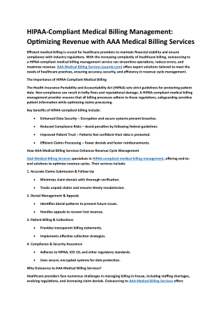 HIPAA-compliant medical billing management