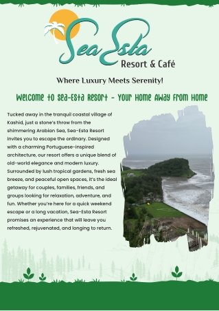 Sea Esta Resort & Cafe – Beachside Stay Near Kashid Beach | Vintara Stays