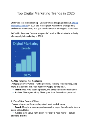 Top Digital Marketing Trends in 2025