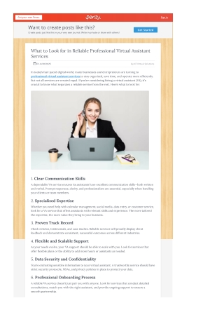 What to Look for in Reliable Professional Virtual Assistant Services