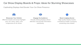 Car Show Display Boards & Props - Ideas for Stunning Showcases