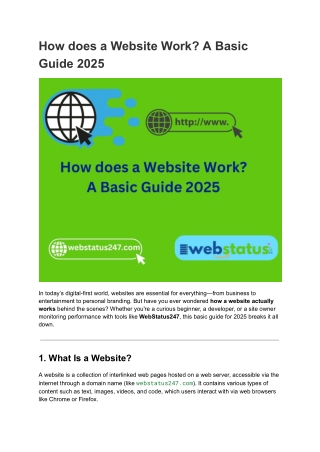 How does a Website Work in 2025