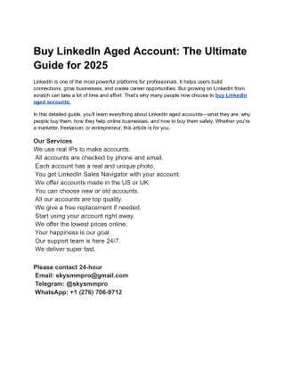 Why are people buying LinkedIn accounts?