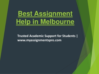 Best Assignment Help in Melbourne