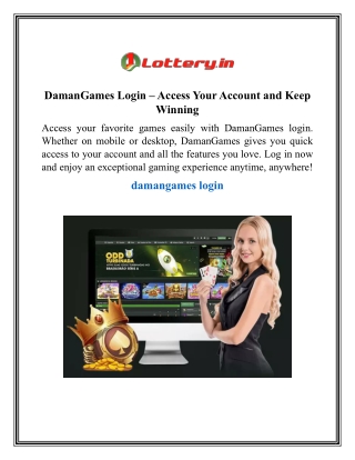 DamanGames Login – Access Your Account and Keep Winning