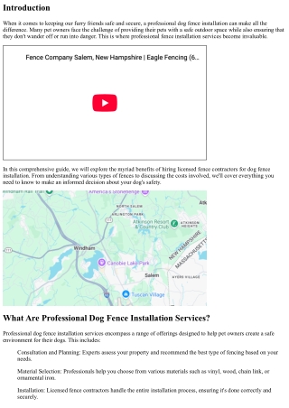 Benefits of Professional Dog Fence Installation Services