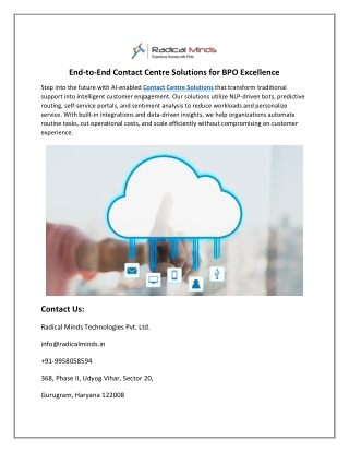 end to end contact centre solutions