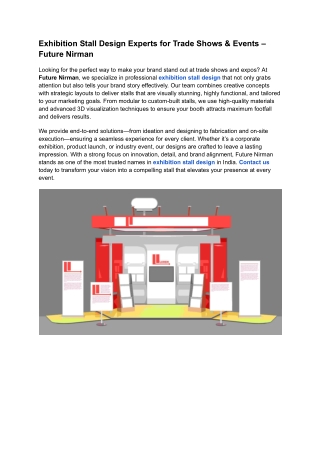Exhibition Stall Design Experts for Trade Shows & Events – Future Nirman