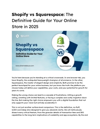 Shopify vs Squarespace_ The Definitive Guide for Your Online Store in 2025