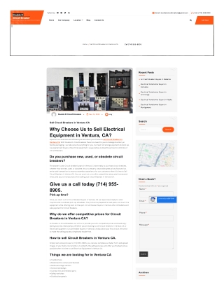 Sell Circuit breakers in Ventura CA with Double-D-Circuitbreakers