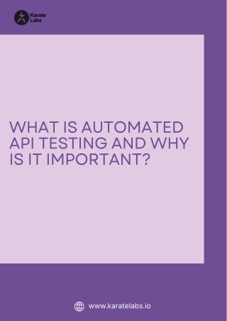 what is automated api testing