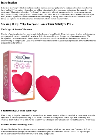 Sucking It Up: Why Everyone Loves Their Satisfyer Pro 2!