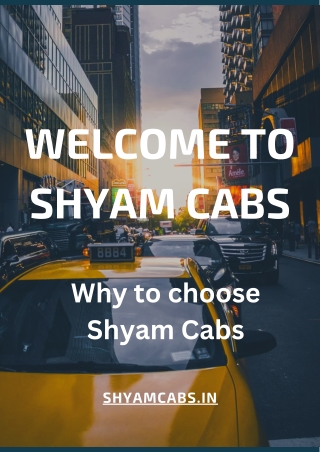 welcome to shyam cabs
