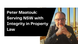 pet er maatouk serving nsw with integrity