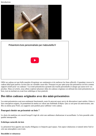 Des idées cadeaux originales avec des mini-présentoires.