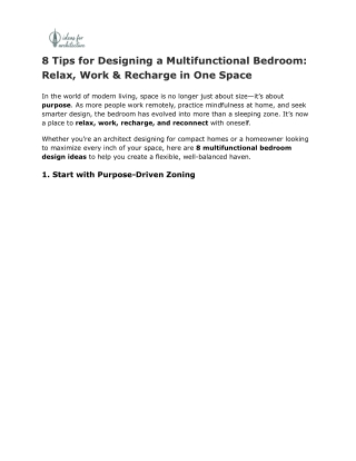 8 Tips for Designing a Multifunctional Bedroom_ Relax, Work & Recharge in One Space