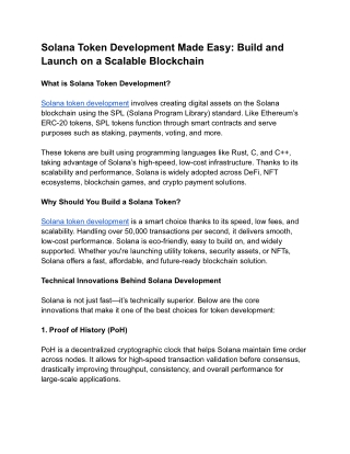 Solana Token Development Made Easy Build and Launch on a Scalable Blockchain (1)