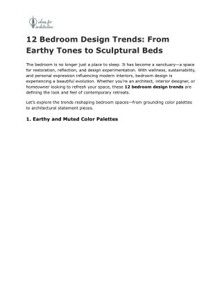 12 Bedroom Design Trends_ From Earthy Tones to Sculptural Beds