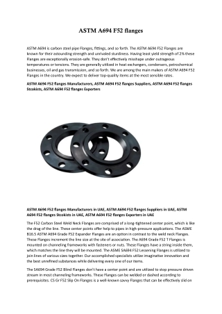 Carbon Steel Flanges ADNOC Approved Stockiest in UAE